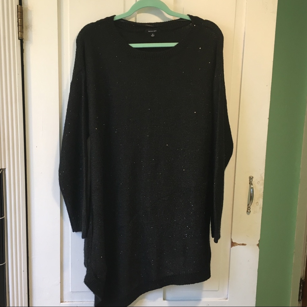 👛 Black Sequined 1x Verve Ami Sweater